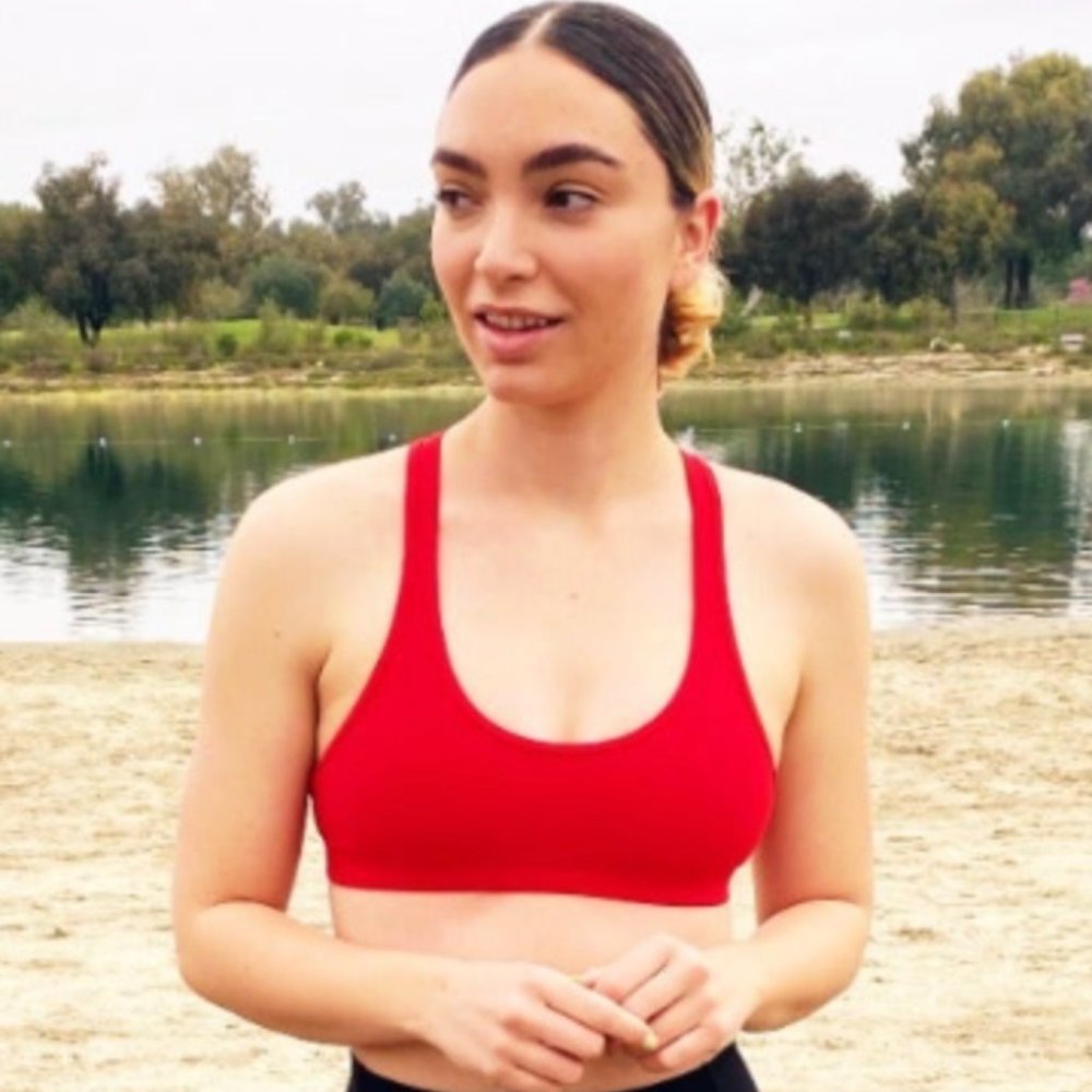 Jolyn Lauren Sports Bra - Red, Small NEW